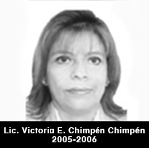 Lic. Victoria E. Chimpén Chimpén, decana del CNP (2005-2006)