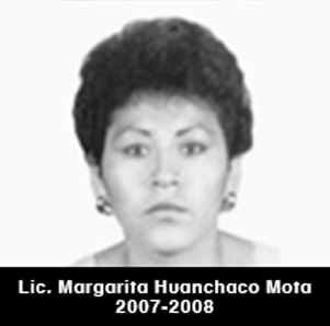 Lic. Margarita Huanchaco Mota, decana del CNP (2007-2008)
