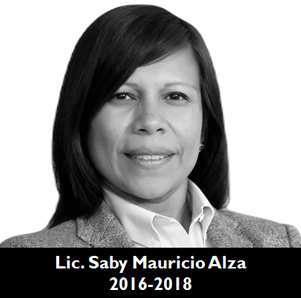Lic. Saby Mauricio Alza, decana del CNP (2016-2018)